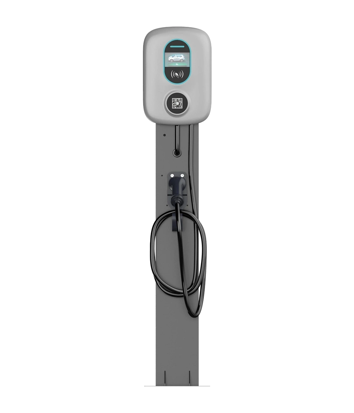 INTEK-AC-3.5/7KW Compact Grey AC Pedestal Charger